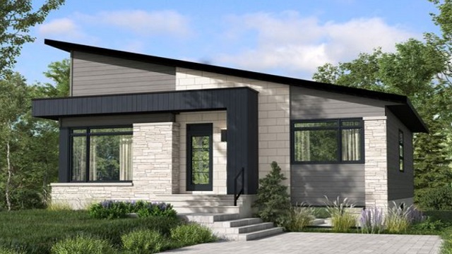 Inspirasi Model Rumah Dengan Atap Miring Satu Sisi