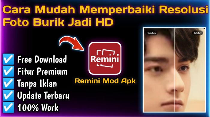 cara mengedit foto dengan remini terbaru
