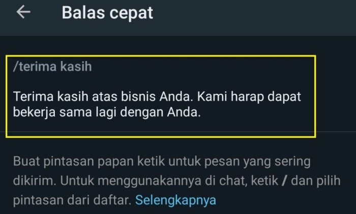 pesan otomatis kata jawaban salam contoh glozaria layanan perkembangan menghindar banyaknya semakin