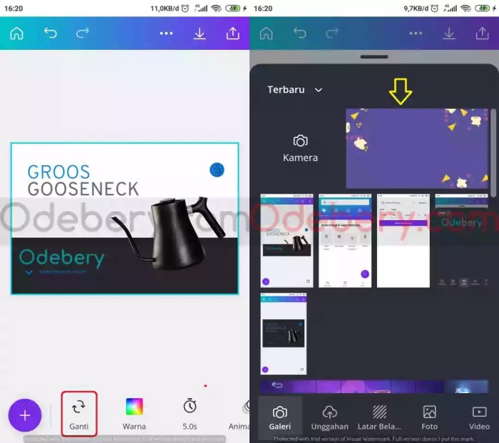 Cara Menambahkan Foto di Canva menggunakan Handphone terbaru
