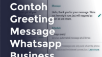 Ide Pesan Salam WhatsApp Bisnis yang Menarik dan Keren terbaru