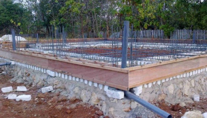 cara menghitung kebutuhan pondasi rumah 5x11