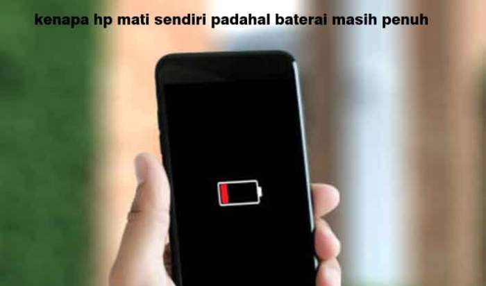 Mengapa HP Sering Mati Tiba-tiba Saat Baterai Masih Tersisa